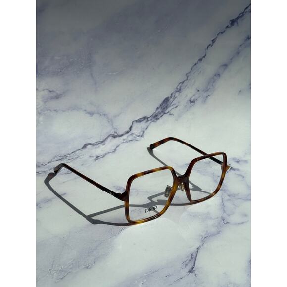 NEW Dior Mini CD O S7F Square Eyeglasses Frames in Brown - Picture 5 of 8